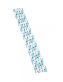 Light blue paper straws